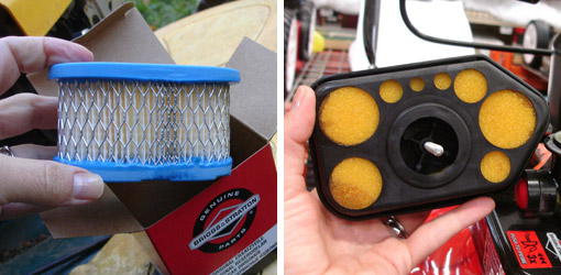 petrol lawnmower air filter